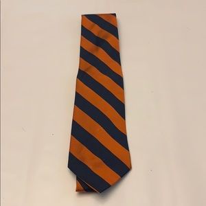 Jcrew Orange and Navy Stripe Prep School Tie